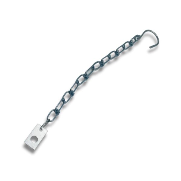 Sicherungskette 300mm Metall mit Haken & Platte