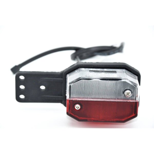 Aspöck Flexipoint  Begrenzungsleuchte rot / weiss m. DC-Kabel 0,5m & Halter