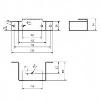Halterung Adapter f. STEMA für Klemmhalter Rohrstütze Abstellstützen