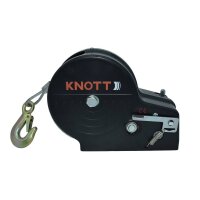 Knott Seilwinde 1150kg Zugkraft Stahlseil 10m / 6mm mit Haken
