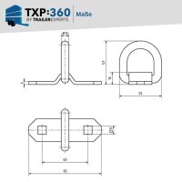 Zurrring Zurrlasche Aufbauring inkl. Schrauben