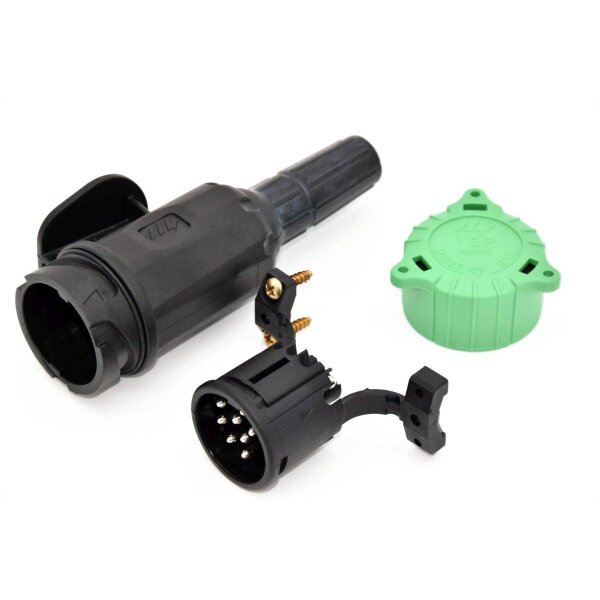 Anhängerstecker 13 pol. mit 8 Pins Einzeltülle für 1 Kabel, inkl. Parkdose